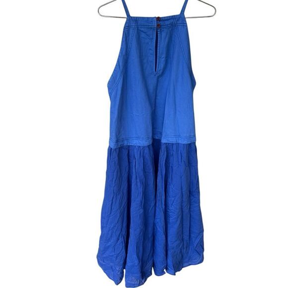 Anthropologie Pilcro Sleeveless Twofer Midi Dress Cornflower Blue M NWT - Picture 4 of 8